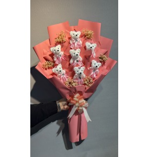 7 Adet Köpük Ayıcık Buketi